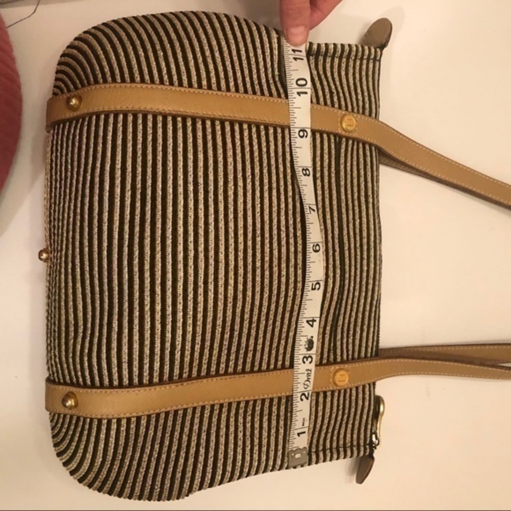 ERIC JAVITS wicker black tan tote shoulder bag - Picture 12 of 16
